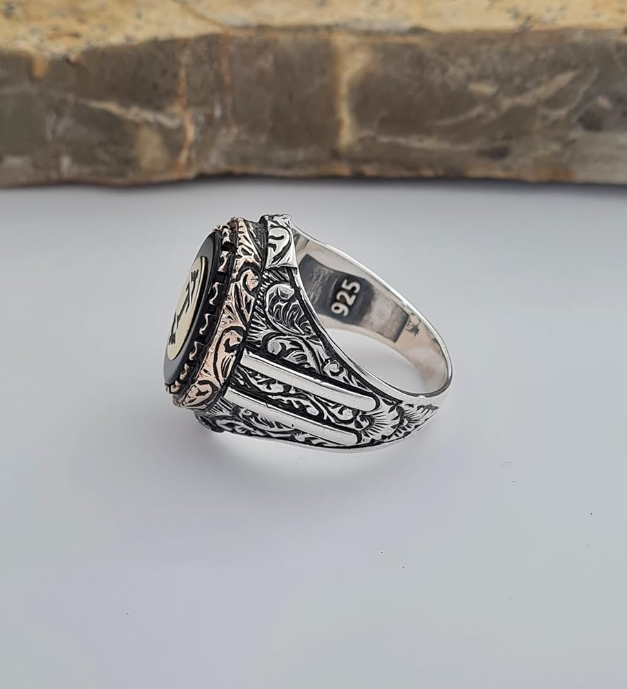 Amazon.com: Custom Personalized Letter Ring, Beautiful Handcrafted