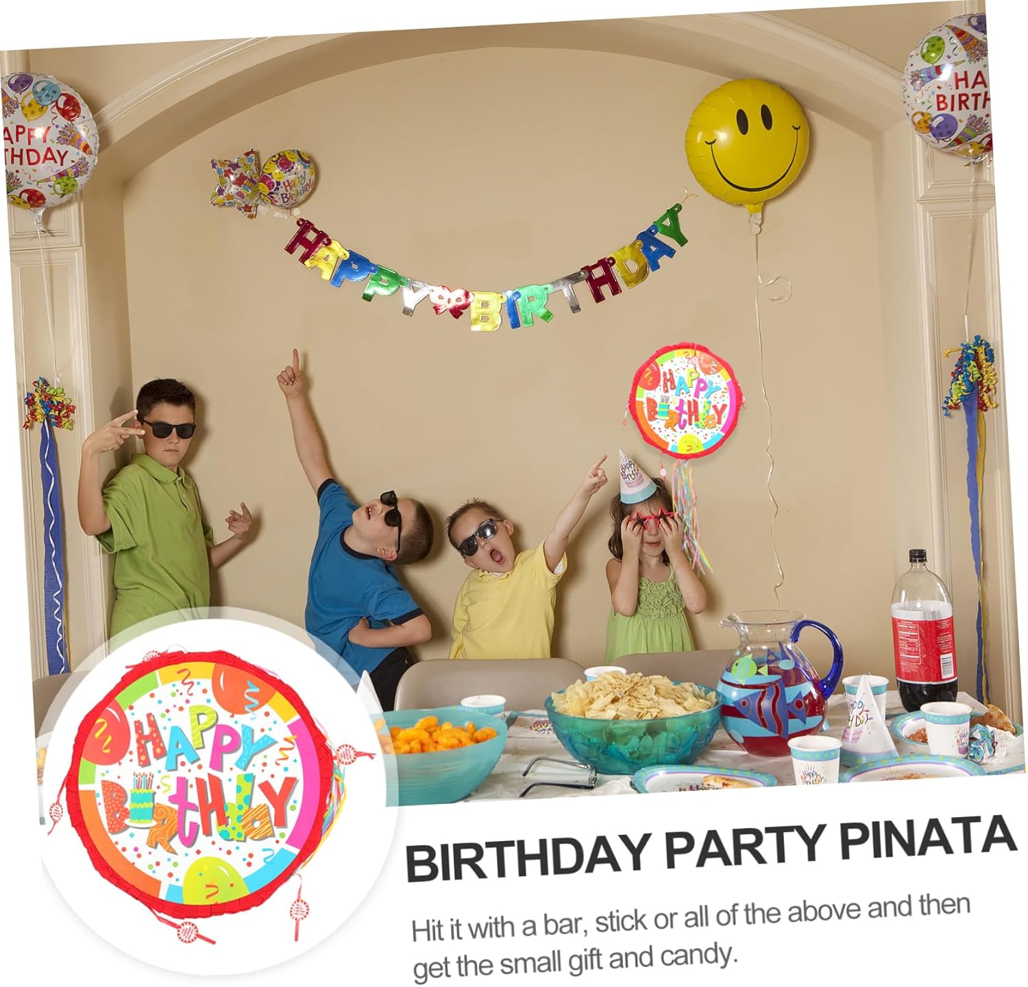 Folding Pinata Game Prop Creative Birthday Party Game for Pull String Pinata Fun Activity Supplies