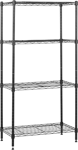 Amazon Basics 4-Shelf Steel Wire Storage Shelves for Garage, Adjustable