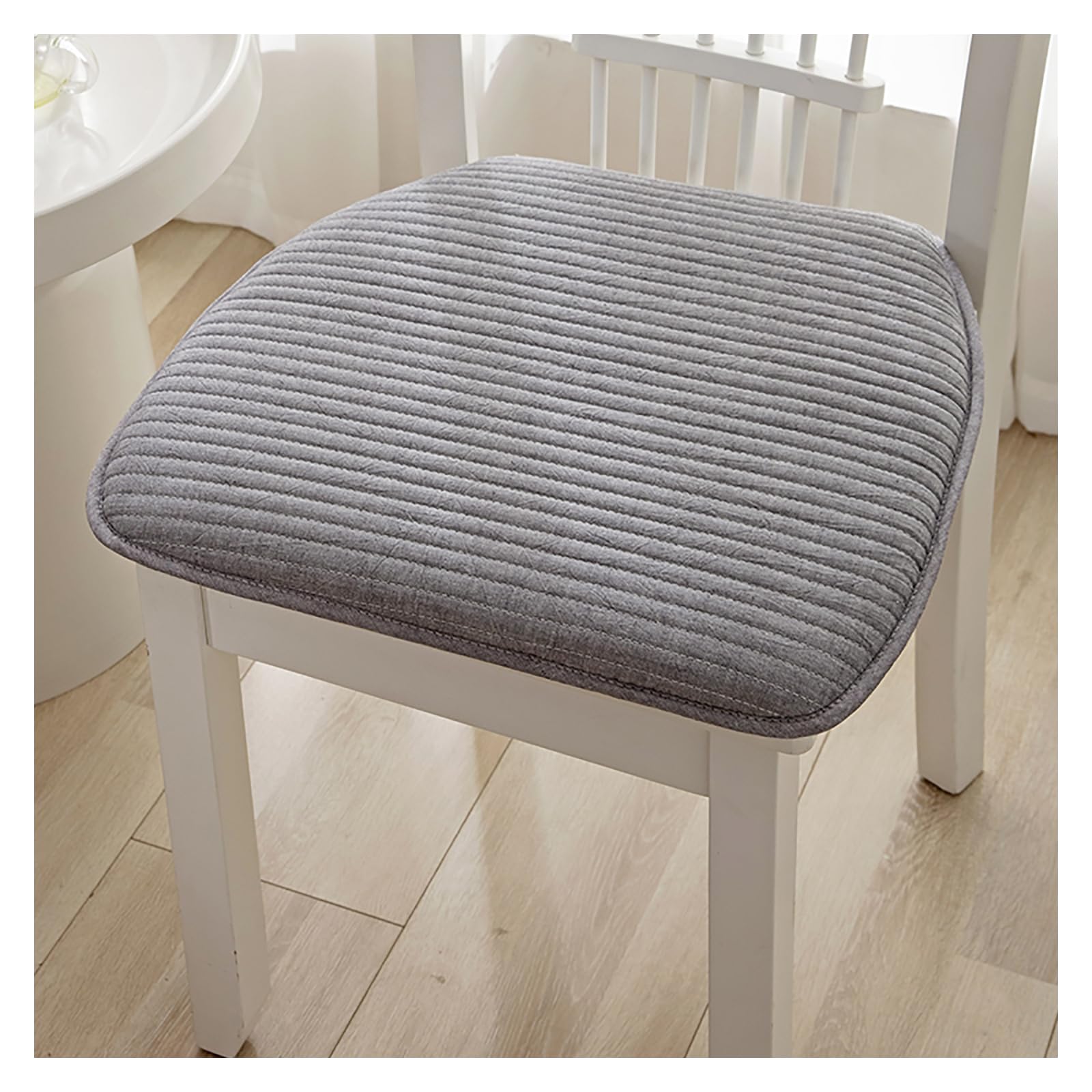Dining Chair Cushions, Dining Room Chair Cushions With Ties Non Slip Removable Washable With Zipper For Living Room, Terrace, Car, Garden, Indoor, Outdoor, Bedroom, Study, Office Grey 40 * 40cm