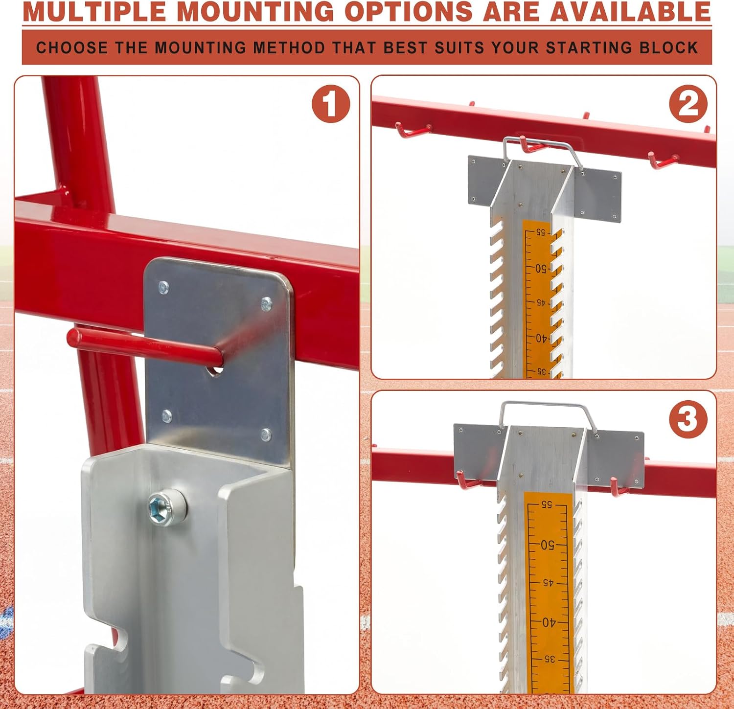 Track Field Starting Block Cart with Swivel Wheels Hold 10 to 12 Starting Blocks for Track and Field Teams and Leagues, Easy Transportation