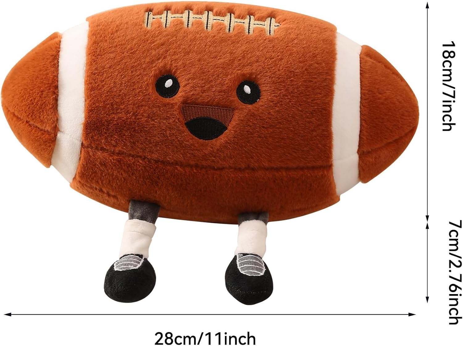 Football Plush Pillow, Cute Plushies, Squishy Huggable Stuffed Plush Toy image 3