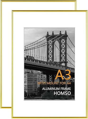 Vista 60 de Homso Marco de fotos de metal de 18 x 24 pulgadas, marco de fotos de aluminio de alta calidad de 18 x 24 pulgadas para pared, marco de fotos de Negro