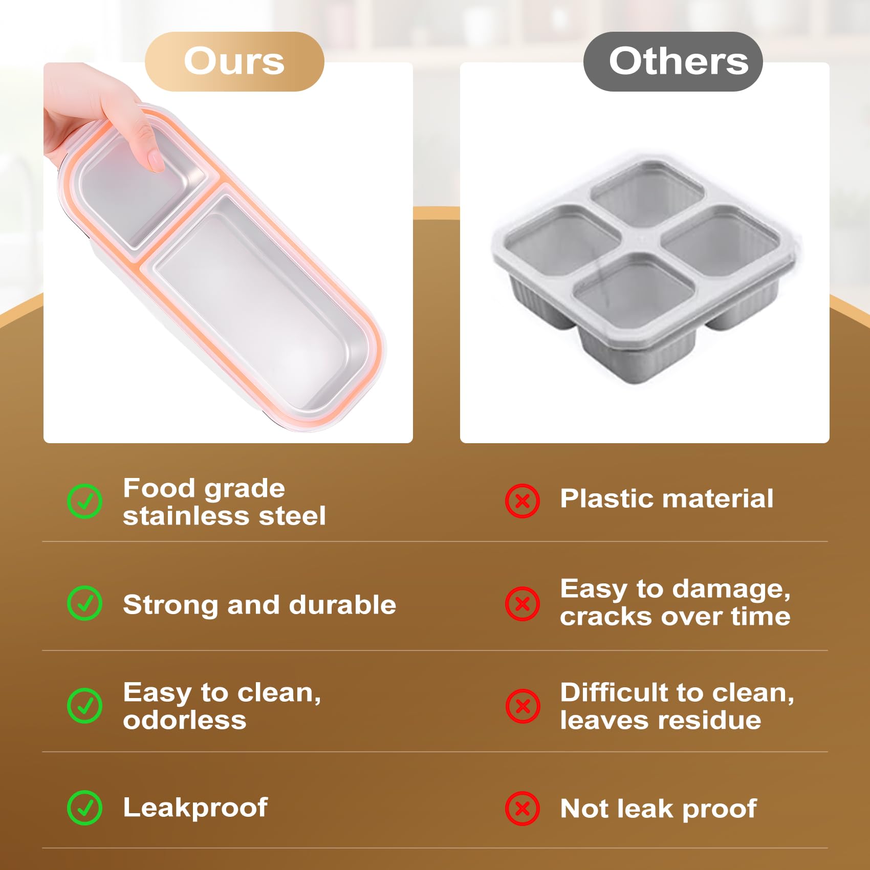 Reusable 2-Compartment Snack Containers -3