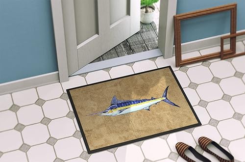 Miniatura 4 de Caroline's Treasures 8818JMAT - Tapete azul Marlin de 24 x 36 pulgadas, tapete para puerta delantera, para interiores y exteriores, para entrada,