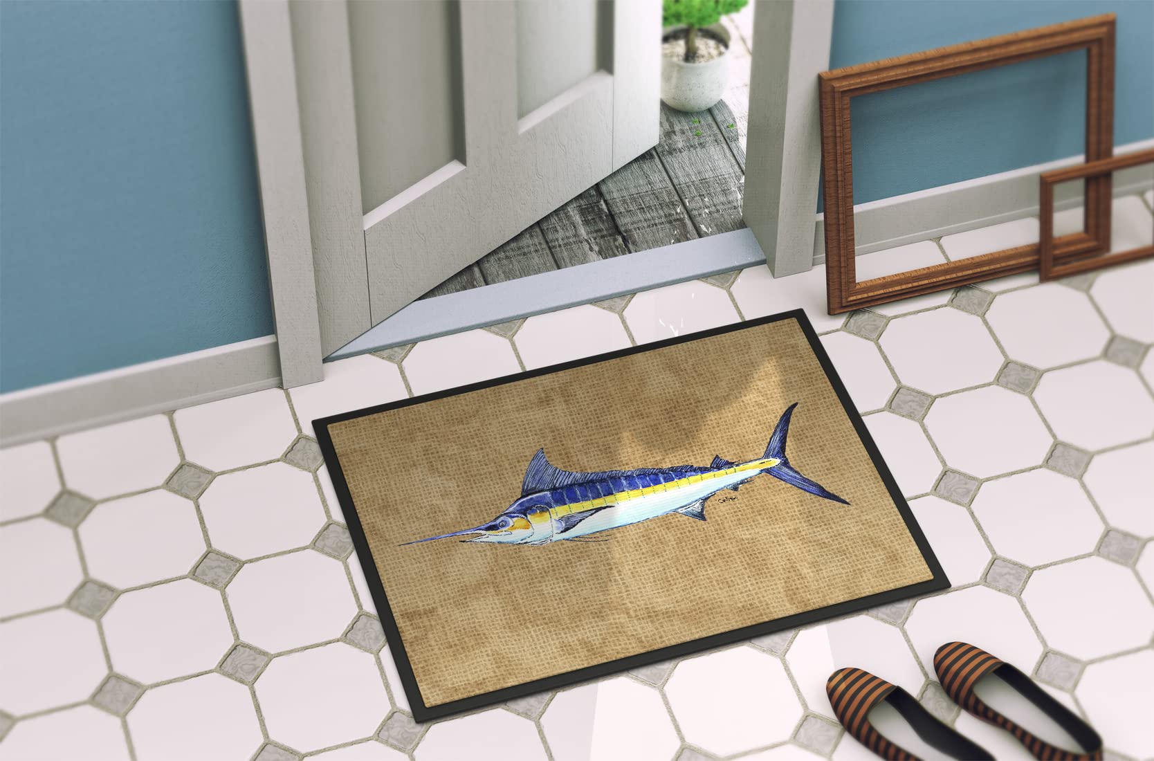 Amazon｜Caroline's Treasures 8818JMAT Blue Marlin 屋内または屋外用