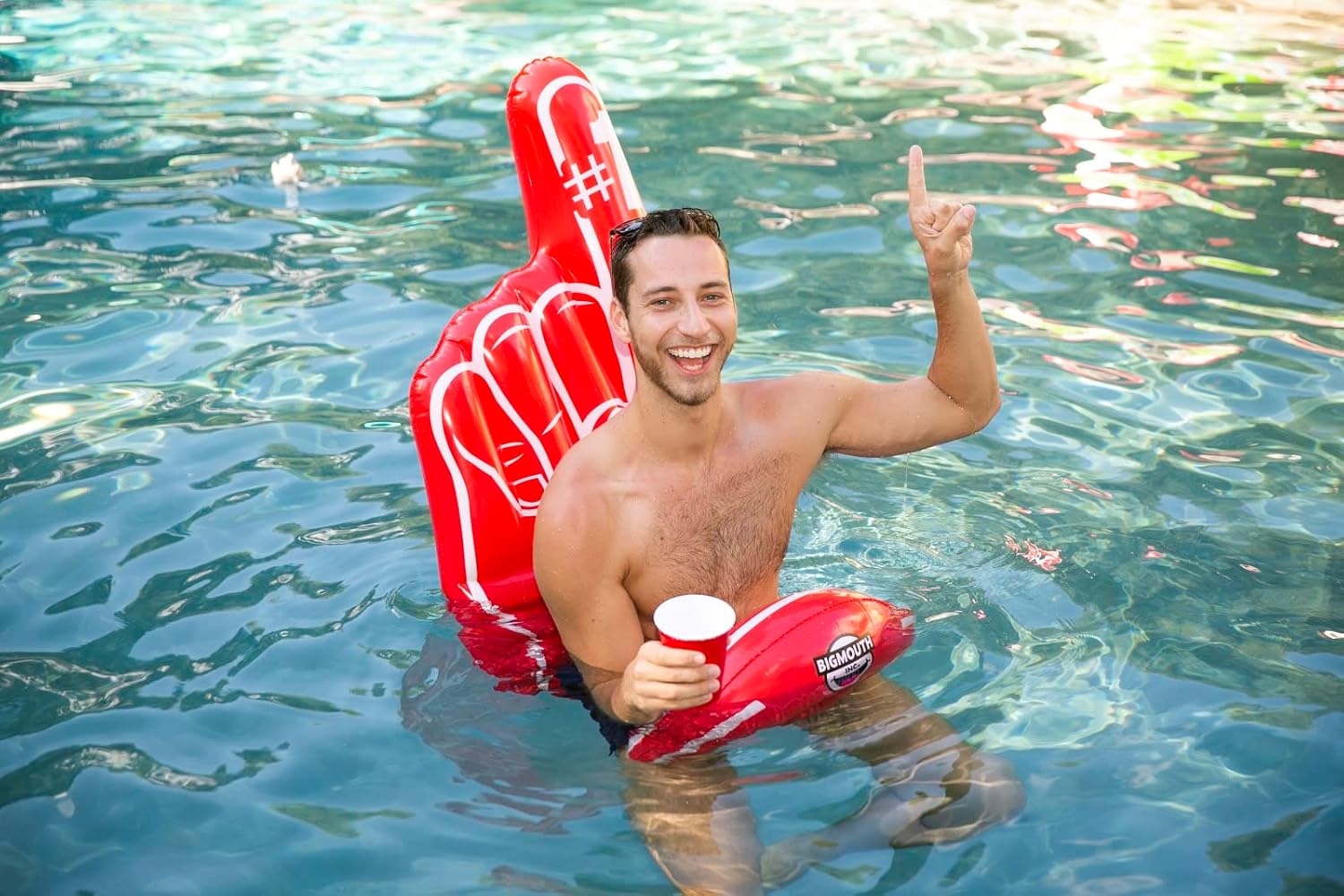 BigMouth Saddle Style Pool Floatie, Inflatable Ride-On Seat - Straddle, Sit, Then Float