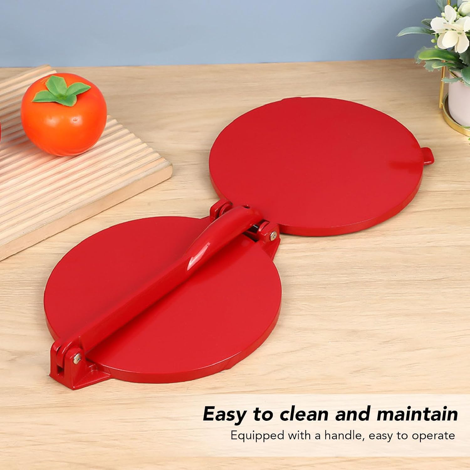 Tortilla Press, Dough Maker for Flour Tortilla 10 Inch Tortilla Maker Aluminum Alloy Dough Press Flatbread Dumpling Skin Maker with Handle for Home Use