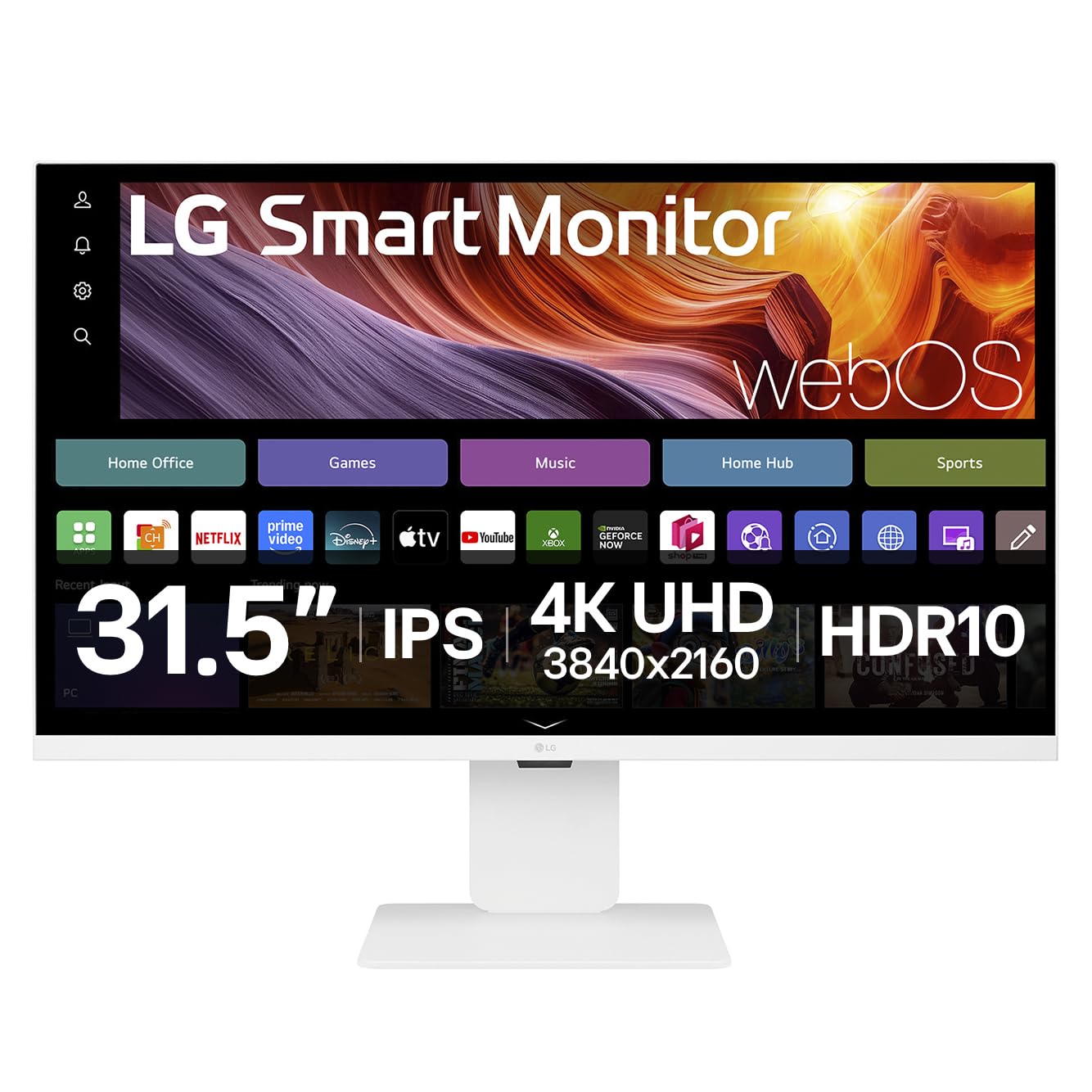 LG 32U830SA-W 31.5” 4K UHD IPS Smart Monitor with webOS, USB-C 65W