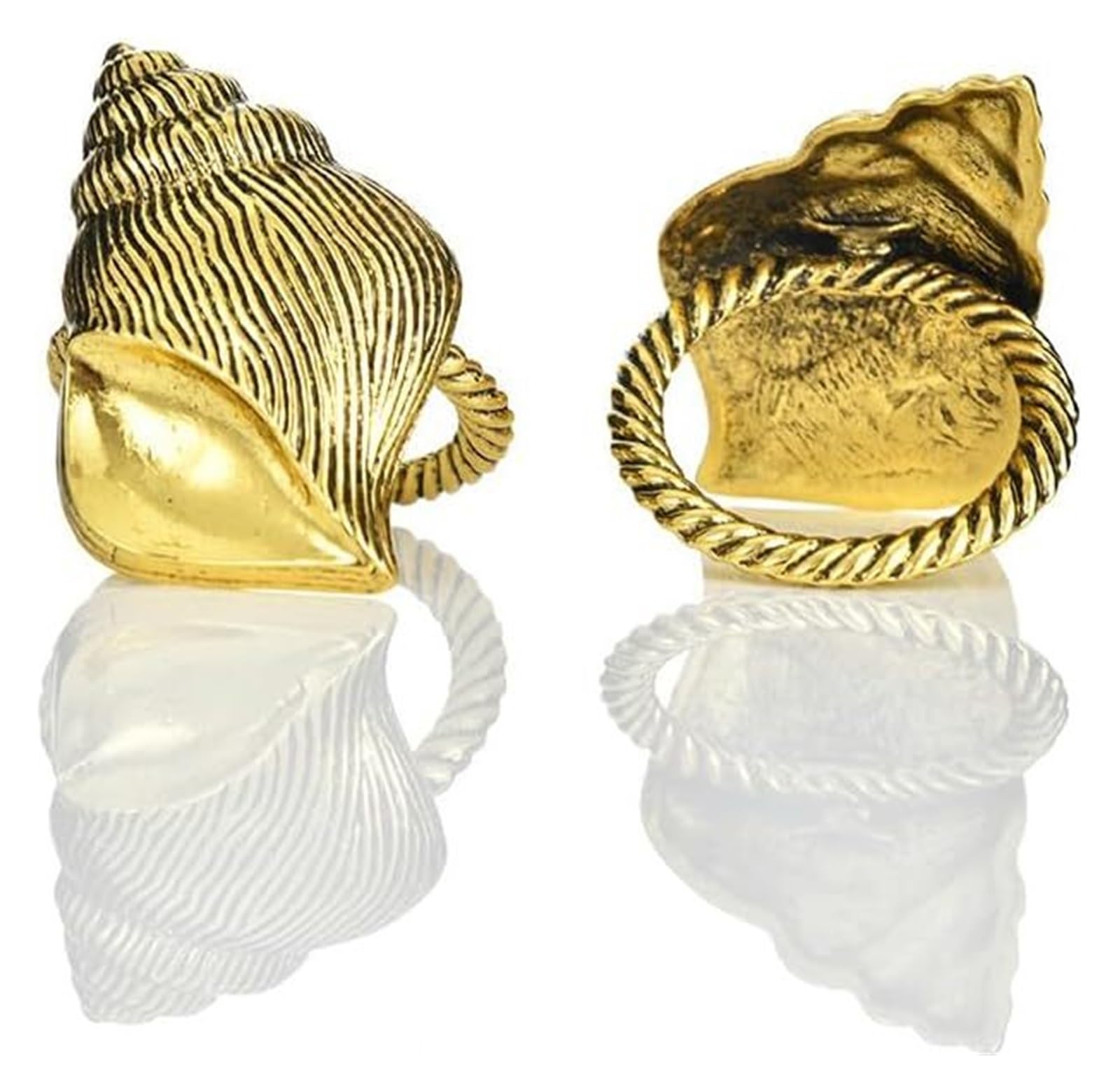 Hebilla de Metal servilletero servilletero Anillo, 12 Piezas de Hebillas de Mantel de Mesa de Boda con Forma de Caracol Dorado, Anillos de Toalla de Papel for decoración de Hotel