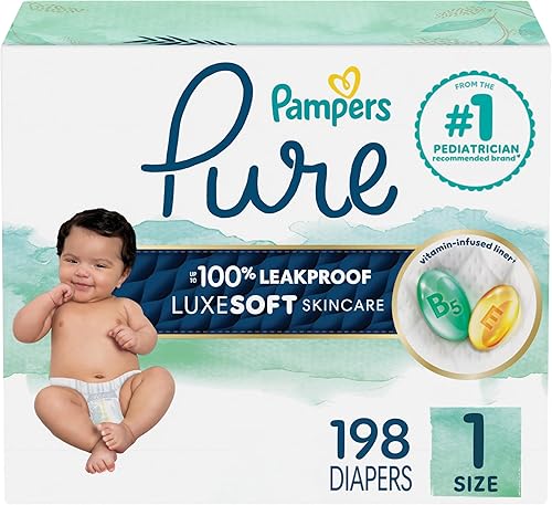 Tamaño de los pañales Pañales desechables para bebés Pampers Pure Protection protección hipoalergénica y sin perfume pack mensual el empaque puede