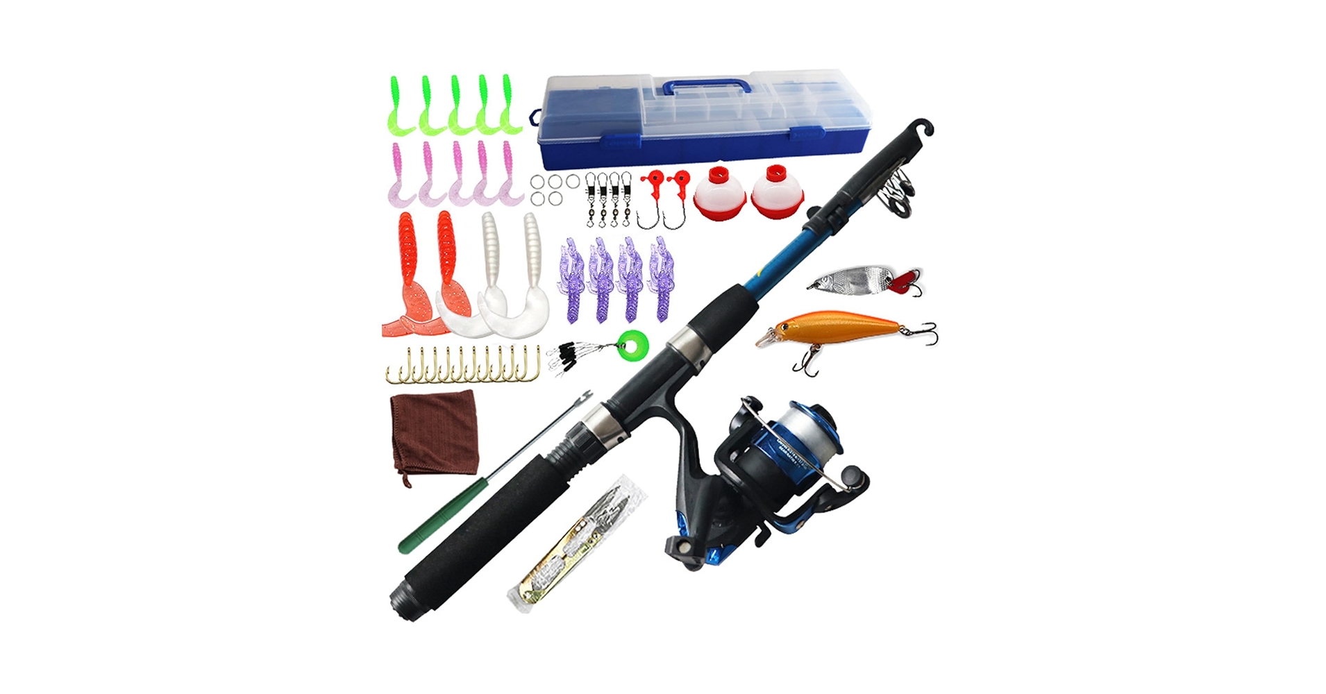 Aazon.co : ODDSPRO Kids Fishing Pole Pink, Portable Telescopic Fishing Rod And Reel Cobo Kit