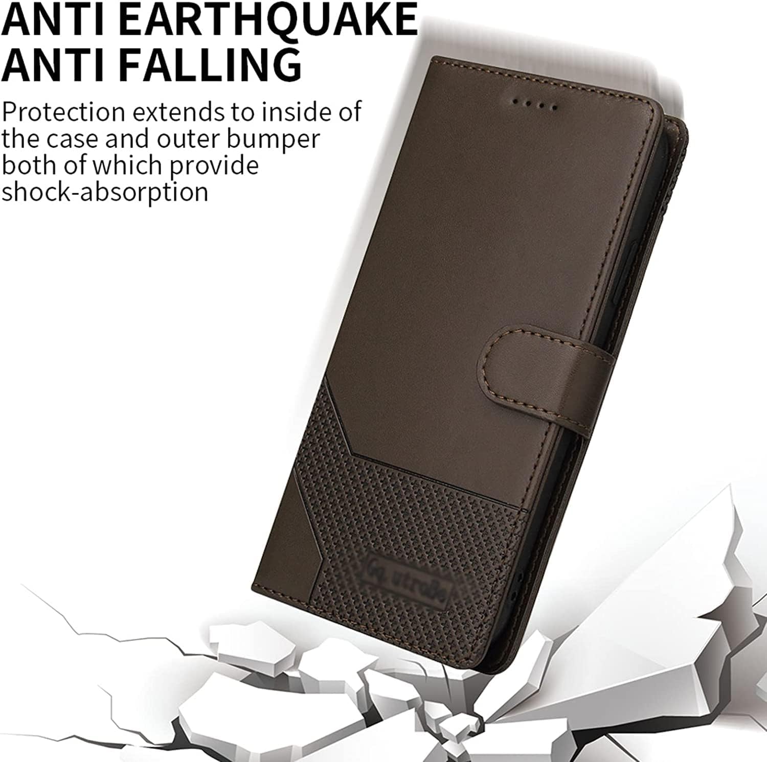 Leather Case for iPhone 14/14 Plus/14 Pro/14 Pro Max, Magnetic Premium Leather Flip Wallet Case with Card Holder Kickstand Shockproof TPU Shell Folio Book Cover (Color : Preto, Size : 14Plus