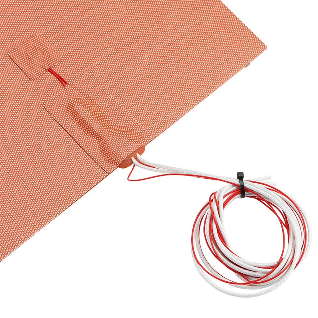 300 x 330 mm, 230 V, 700 W, universelle Flexible Silikon Heizmatte/Pad, wasserdichtes 3D Drucker Heizbett Heizelement, orangefarbene Heizbettmatte