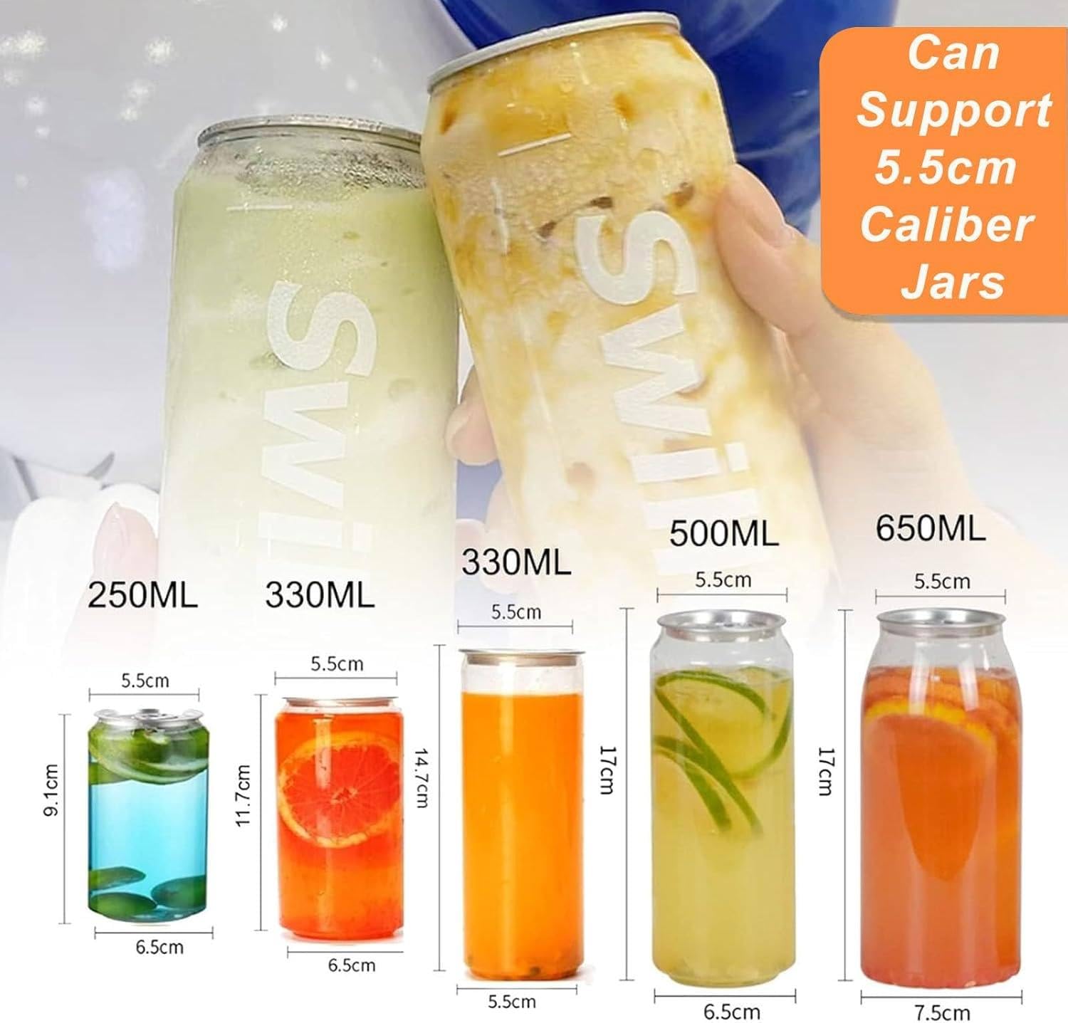 Sellador de latas eléctrico automático ajustable para latas de bebidas, 5,5 cm