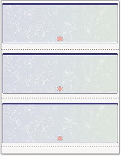 DocuGard 04539RM Premier Prismatic Check, Blue/Green, 3/Page, 13 Features, 8 1/2 x 11, 500/RM