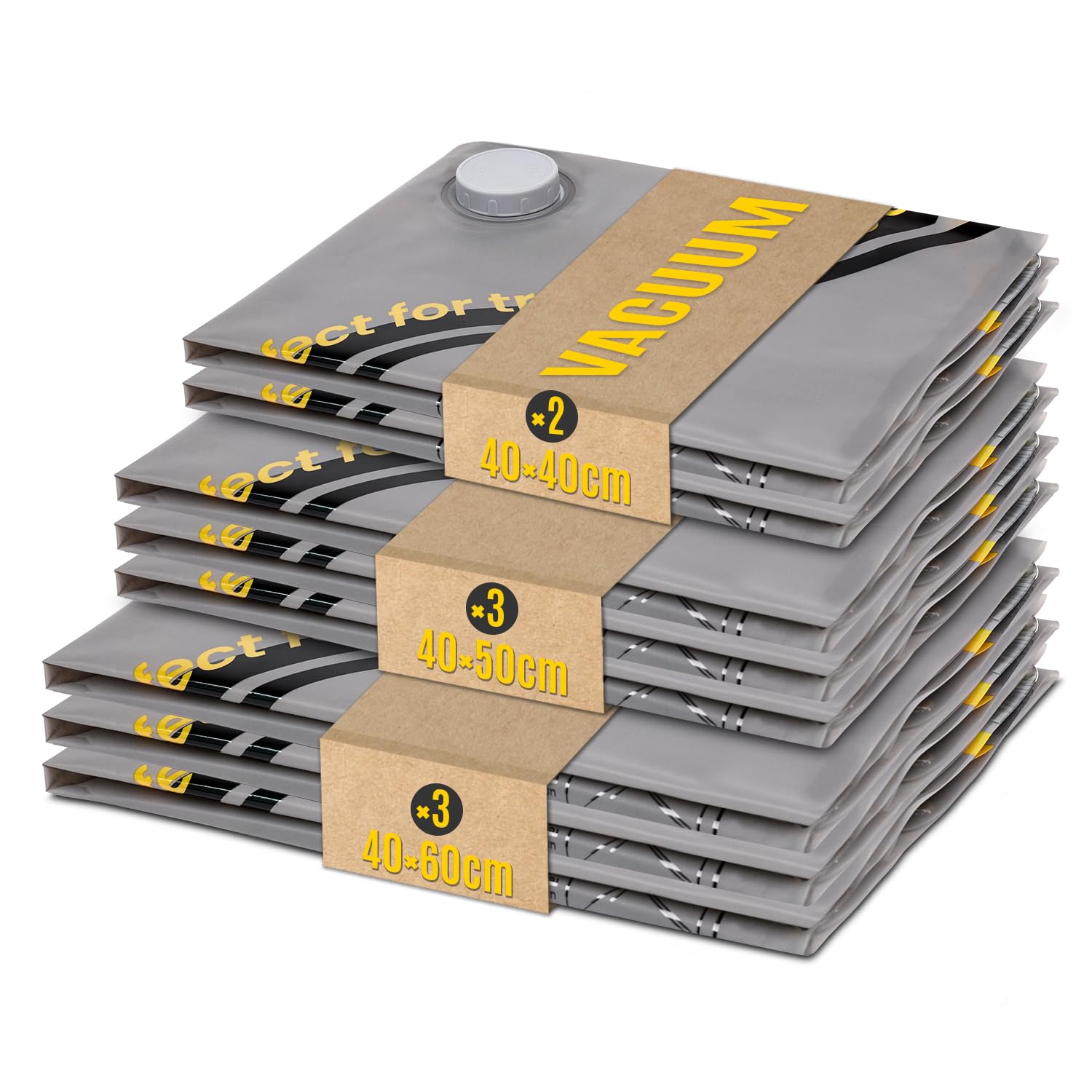 Vakuumbeutel für Kleidung – 8 Set wiederverwendbare Vakuumbeutel (40×40/40×50/40×60 cm), ideal für Reise & Aufbewahrung – Vacuum Bags for Clothing