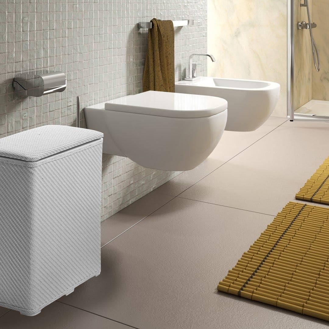 Kiamami Valentina - Porte-linge de bain blanc 70lt Robinia de Kiamami Valentina