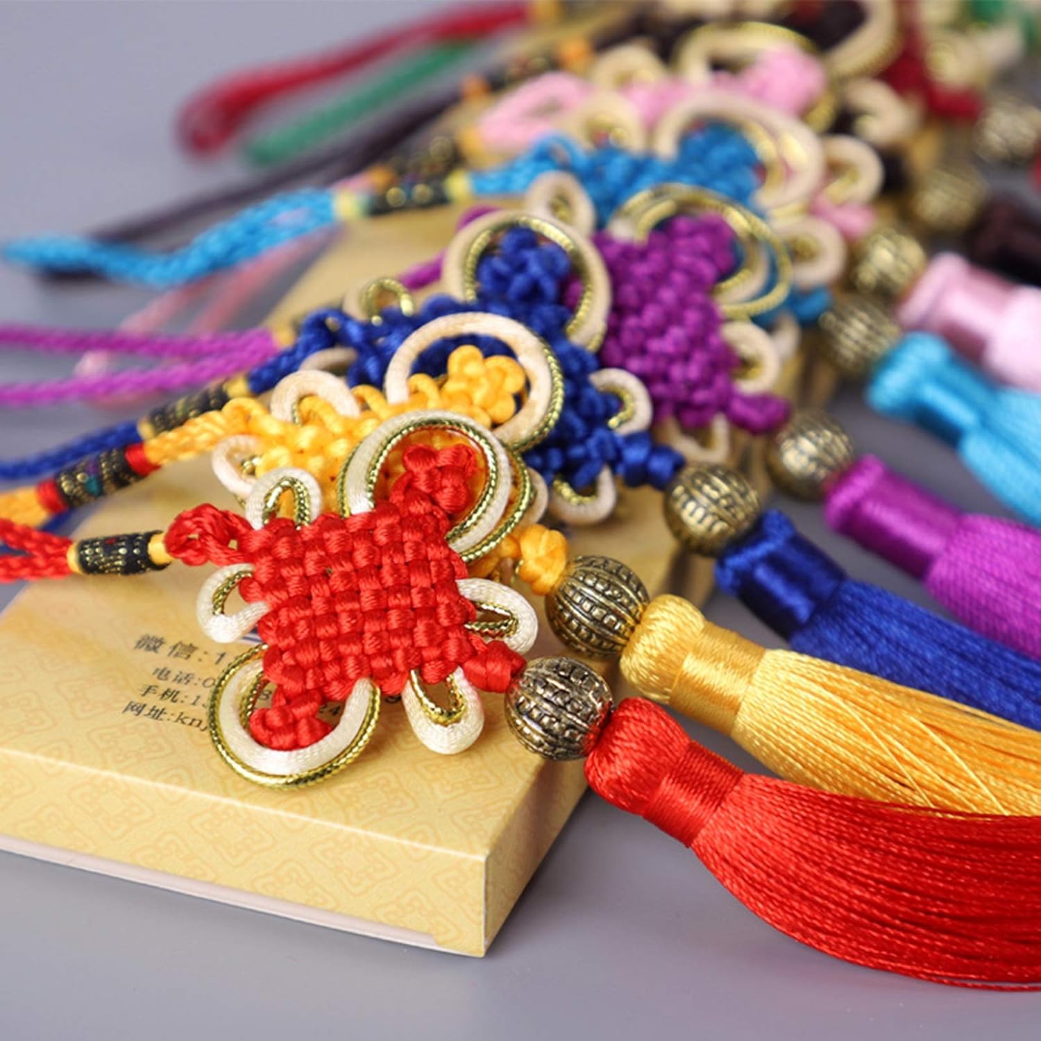 Chinese Knot Chinese Knot Pendant Wealthy Knot Small Butterfly Handmade 8-pan Chinese Knot Characteristic Handicraft Pendant Home Decor Tassels