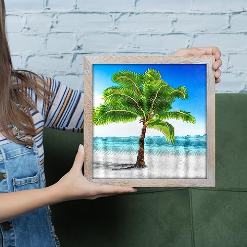 Miniatura 5 de DIAMOND ART BY LEISURE ARTS Kits de pintura de diamantes para adultos de 12 x 12 pulgadas, paraíso intermedio, taladro completo, kits de arte de