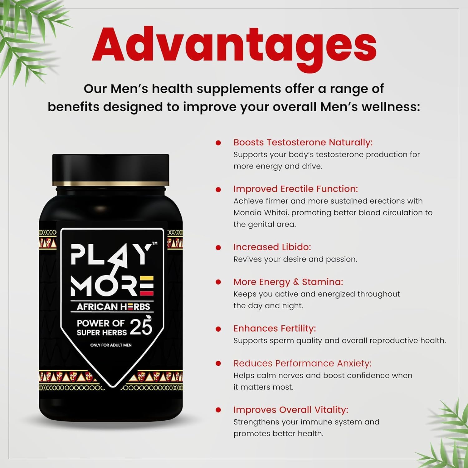 Play More Natural African Herbs | Pure Herbal Powder | Traditional African Wellness Tonic | Energy & Detox Support | 150g - Image 4 thumbnail