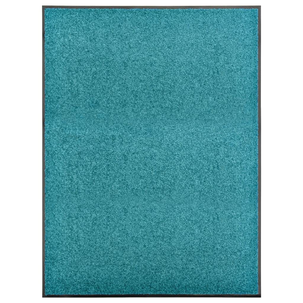 Paillasson cyan lavable 90x120 cm pour sublimer votre entrée