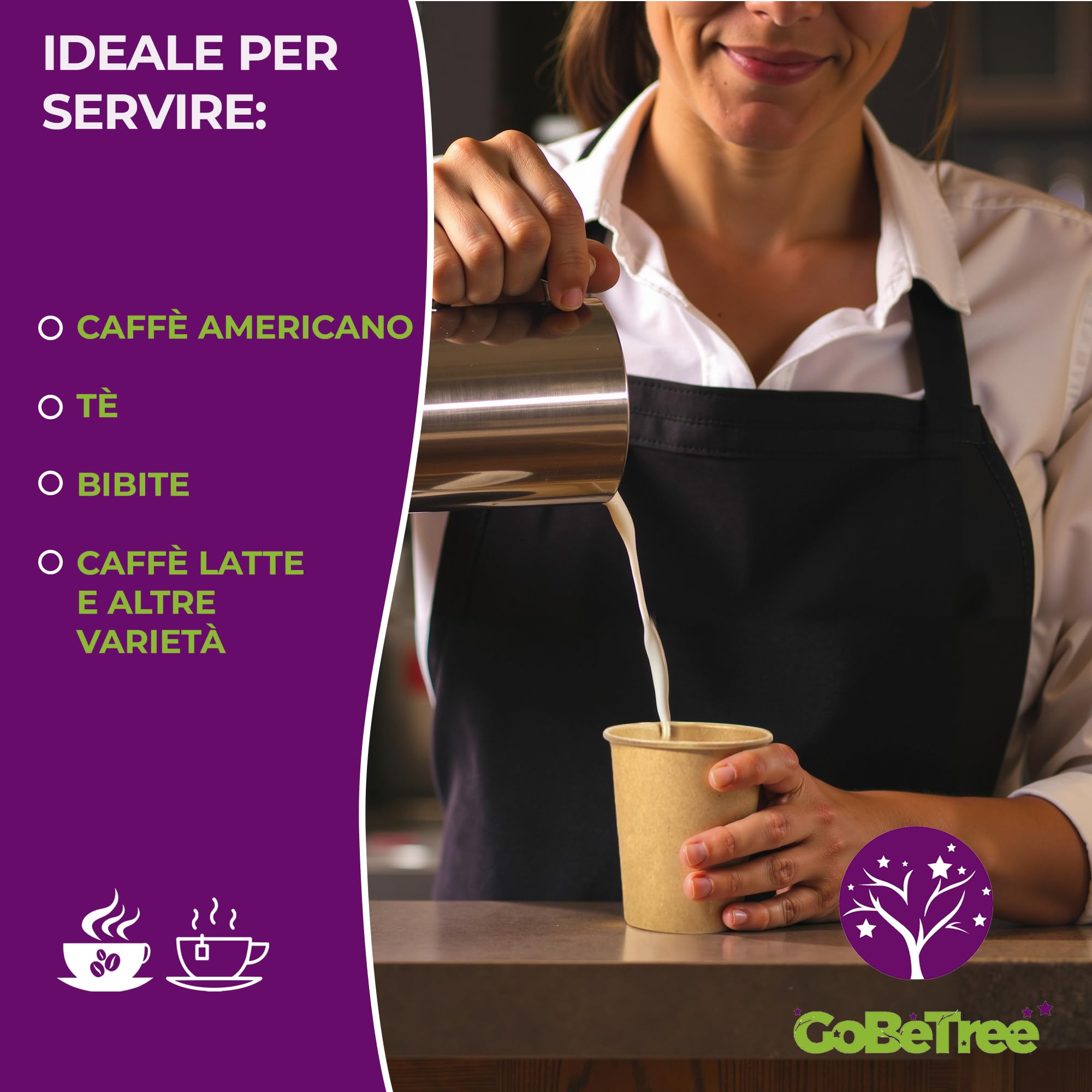 100 Bicchieri Di Carta 180ml Con Stile Maiolica - Ecologici, Compostabili, Perfetti Per Bevande Calde E Fredde - Foto 12