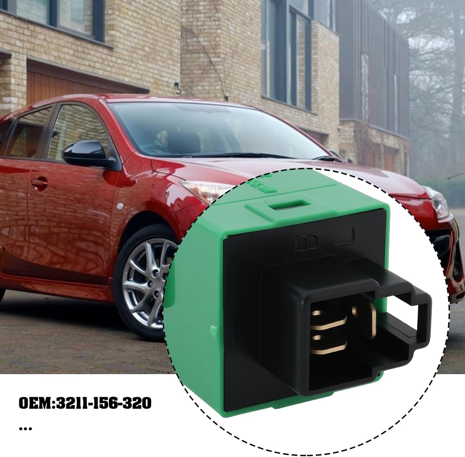 SING F LTD Car Turn Signal Emergency Relay 3211-156-320 Compatible with Mazda Compatible with Ford