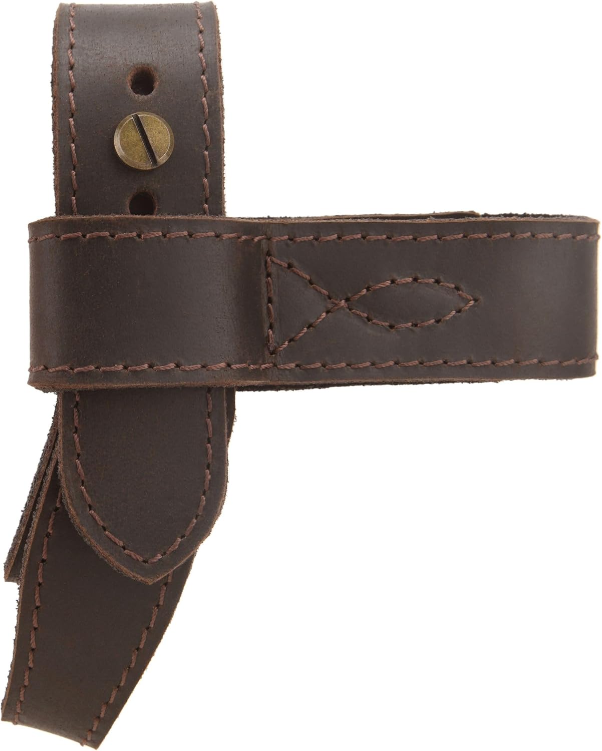 Tas Trost Leather No-Drill Harnessed Sling Mount Buttstock Holder, Gun Stock Strapping Belt Adapter for Rifle, Shotgun
