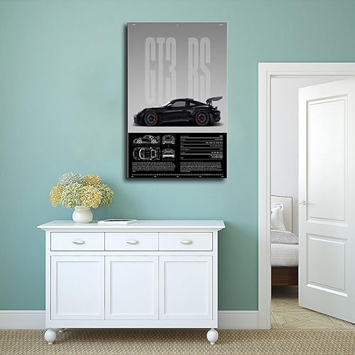 Miniatura 4 de ULYTMMJG Morden - Póster de coche para hombres, arte de pared de súper auto para niños, dormitorio, carreras, fotos, decoración de oficina,