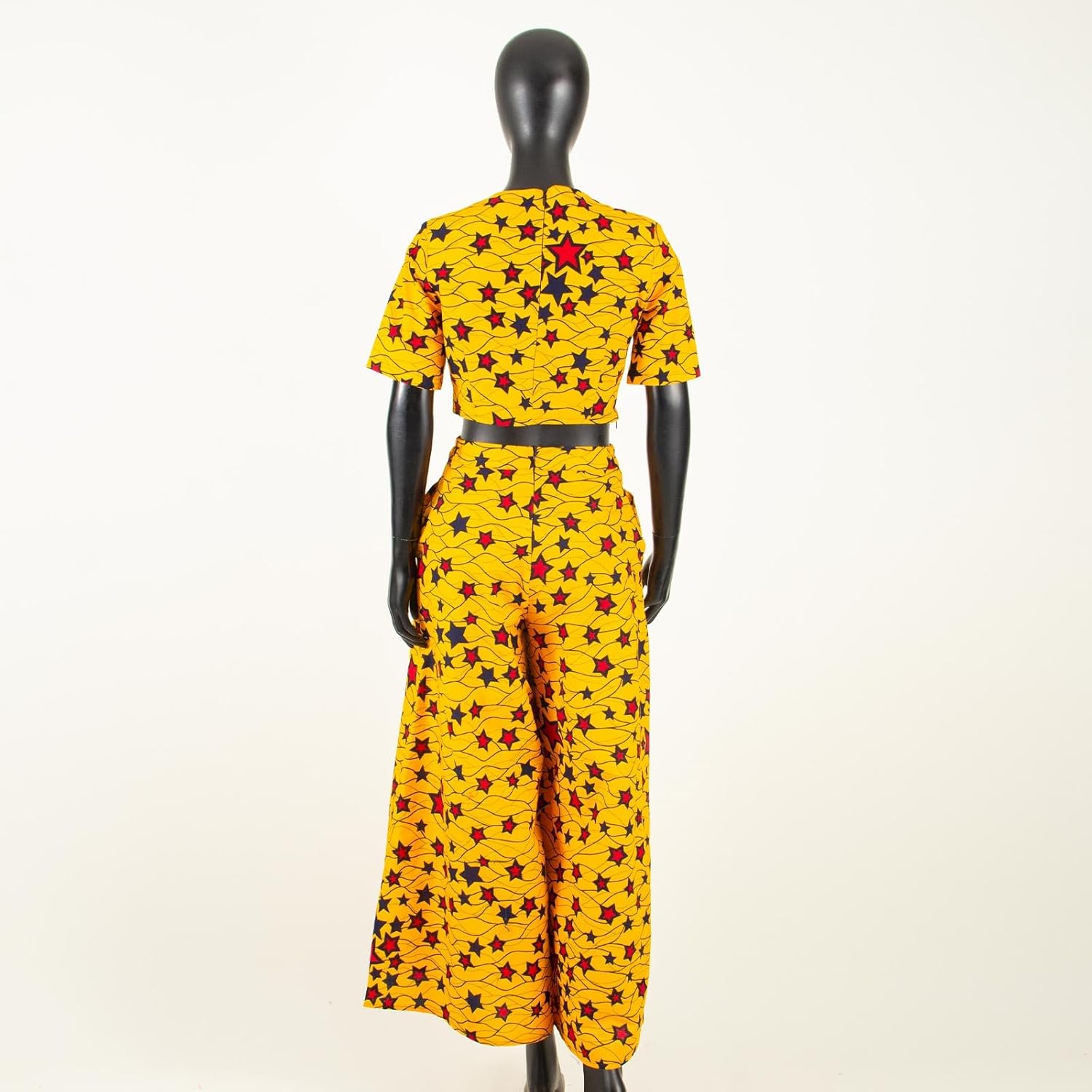 African Women's Tracksuit Ankara Print Crop Top and Pants 2 Piece Set Dashiki Plus Size Casual Outfits - Image 4