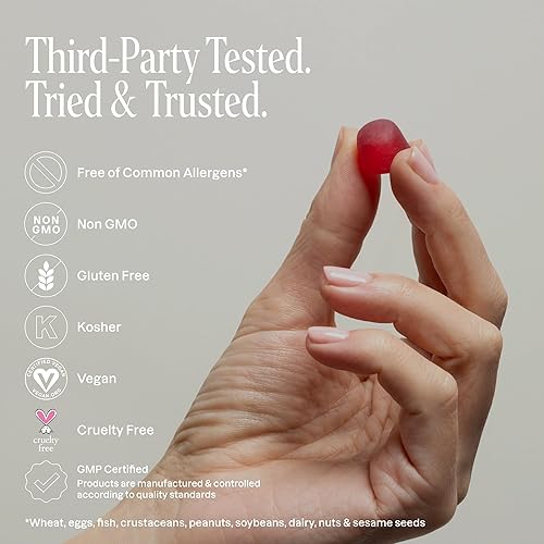 Miniatura 5 de Cliganic Gomitas de melatonina (10 mg, suministro para 120 días) - Ayuda para dormir para adultos, sabor a bayas, vegano, sin transgénicos, kosher,