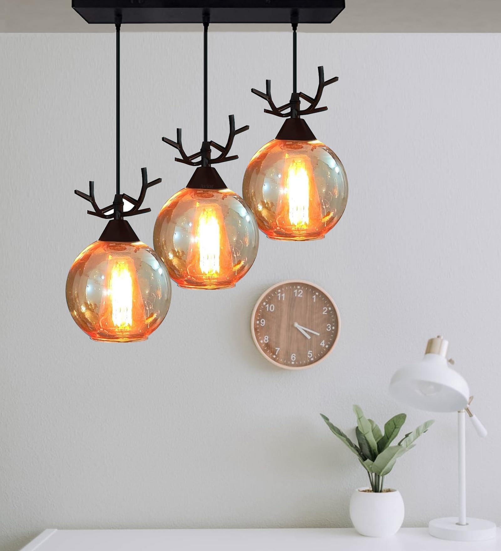 Lyse Decor Hanging Lights,Hanging Lamps for Bedroom, Dining Table Lights, Living Room Lamps (Lutsure Gold.)
