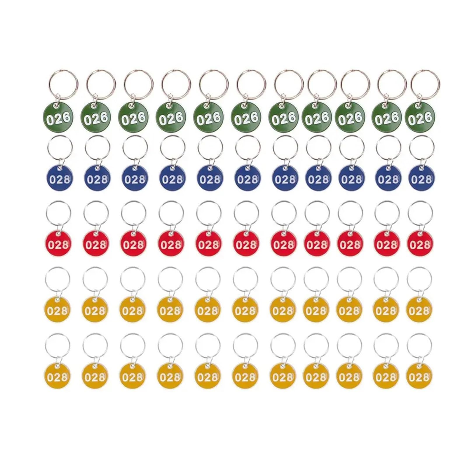 Etiquetas de números de identificación de plástico, 80 unidades, etiquetas de almacenamiento de aleación de aluminio, placas de números de metal, llave numerada para restaurante, cafetería, taquillas