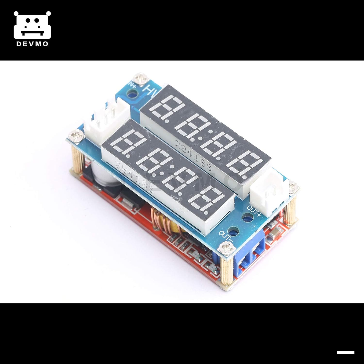 DEVMO 2 in 1 XL4015 5A Adjustable Power CC/CV Step-Down Charge Charging Module LED Driver Voltmeter Ammeter Constant Current/Voltage