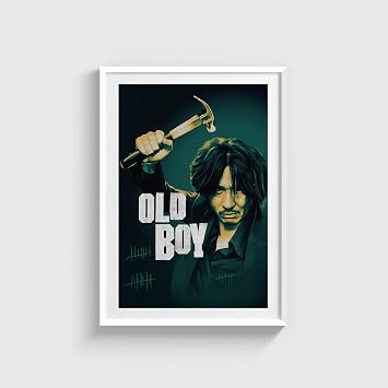 Oldboy 2003 Film Posteri Tablo  er eveli Poster Duvar Dekorasyonu - 30 x 40 - Beyaz  er eveli