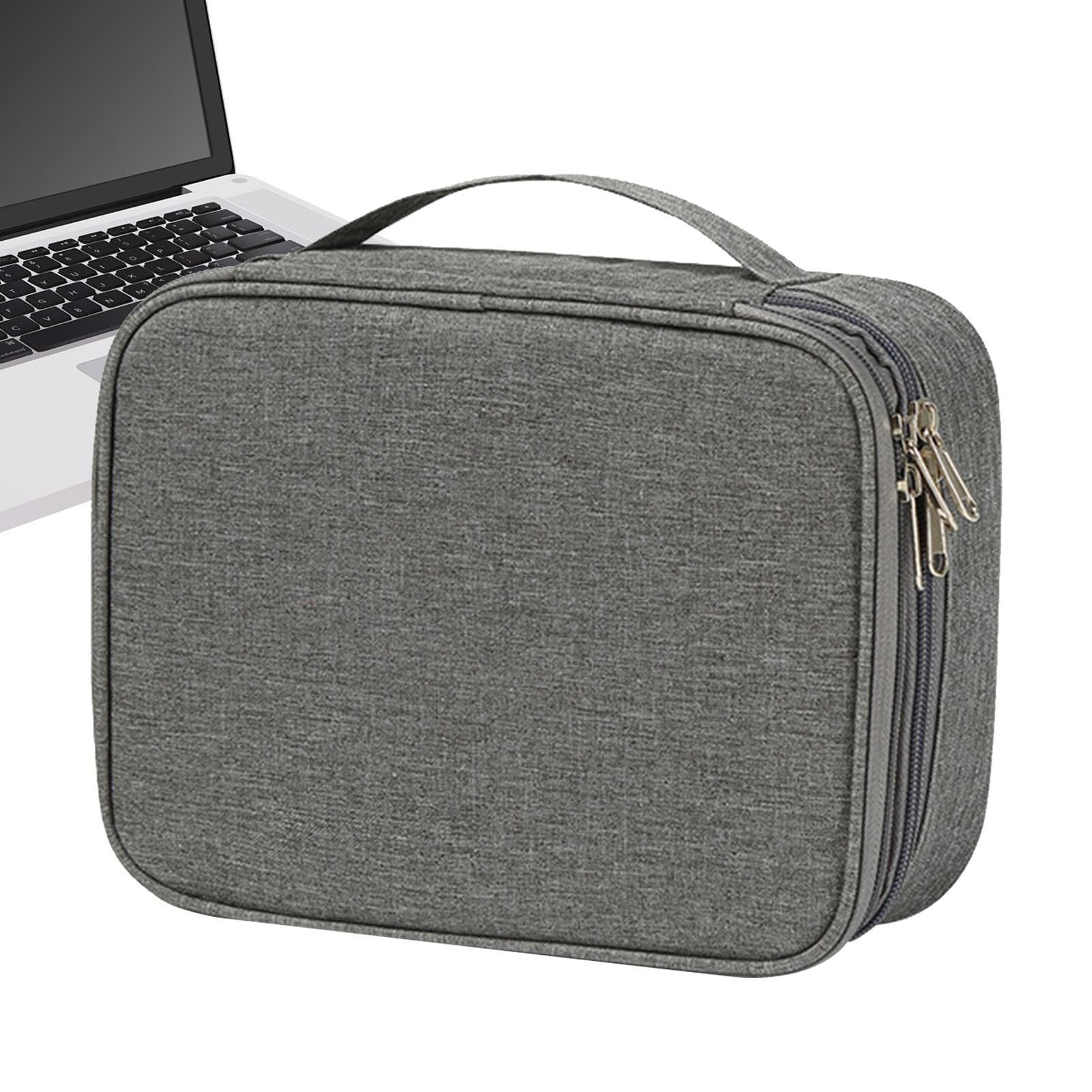 Bolsa organizadora de cables de 3 capas, bolsa organizadora de cables para viajes, bolsa de almacenamiento de cables esenciales para cámara, ratón, discos duros, tapones para los oídos,