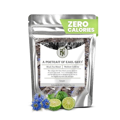 Miniatura 9 de Nelson's Tea - Frambuesa Earl Grey - Té negro de hojas sueltas - Té negro, frambuesas secas y pétalos de cártamo - 2 oz.