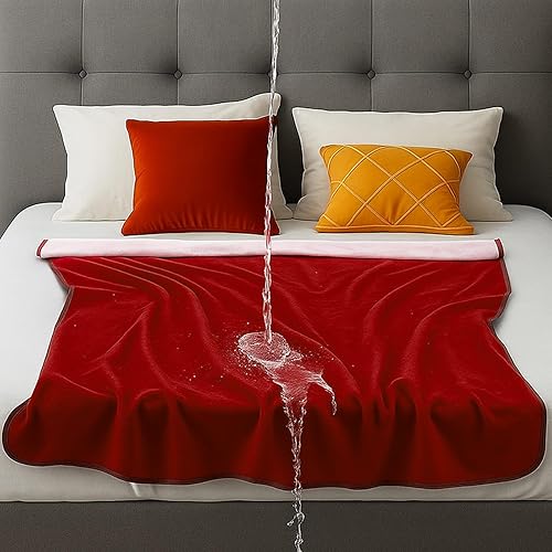 Manta impermeable para cama, sofá, 40 x 60 pulgadas, reversible y lavable, tapete impermeable para parejas, funda de cama resistente al agua,