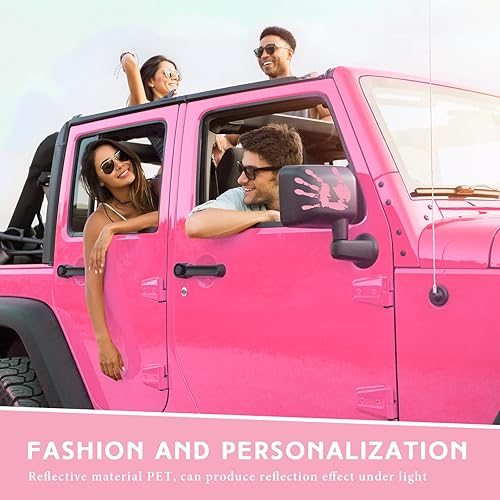 Miniatura 4 de Sabary 2 calcomanías onduladas compatibles con vehículos todoterreno para automóvil, decoración de automóvil para espejo retrovisor izquierdo y