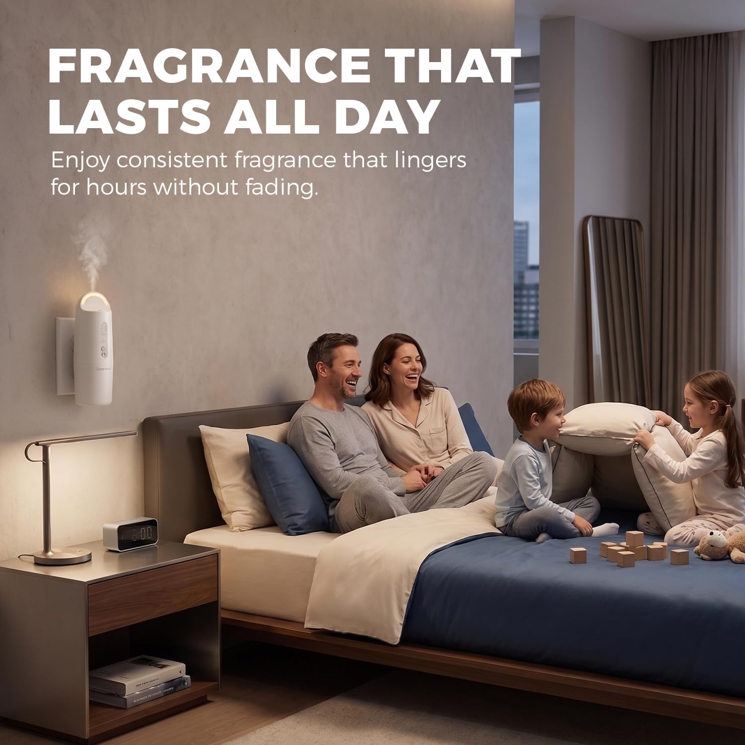 Pulse, Plug in Waterless Scent Diffuser Starter Kit. Ritz, Baccarat Oil Included. 1000 sq ft Coverage. Cold Air, Waterless, Touch Panel Controls and Bluetooth, Aromatherapy for Home.