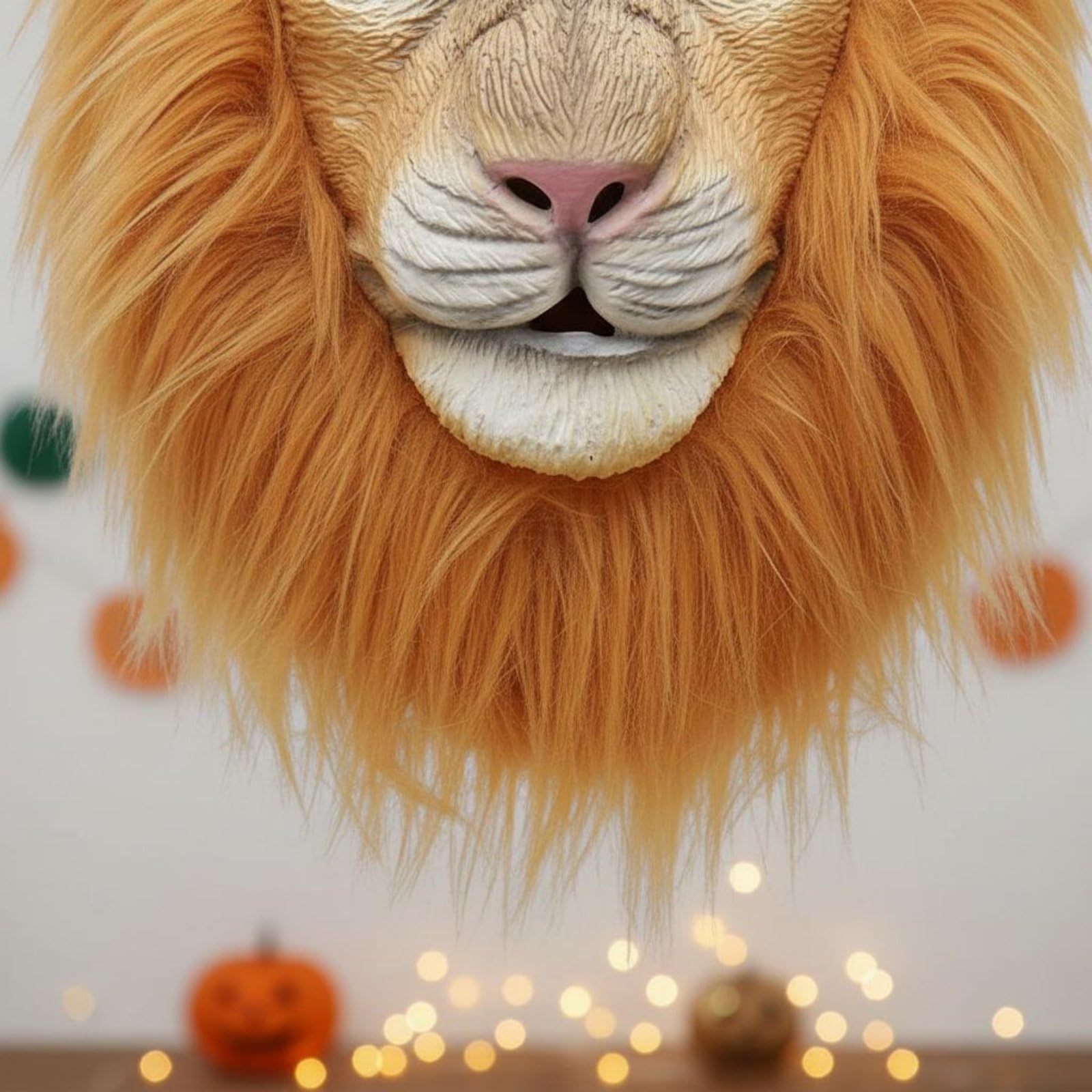 Maschera Integrale da Realistico, Maschera da Leone Realistica per Cosplayer, Carnevale