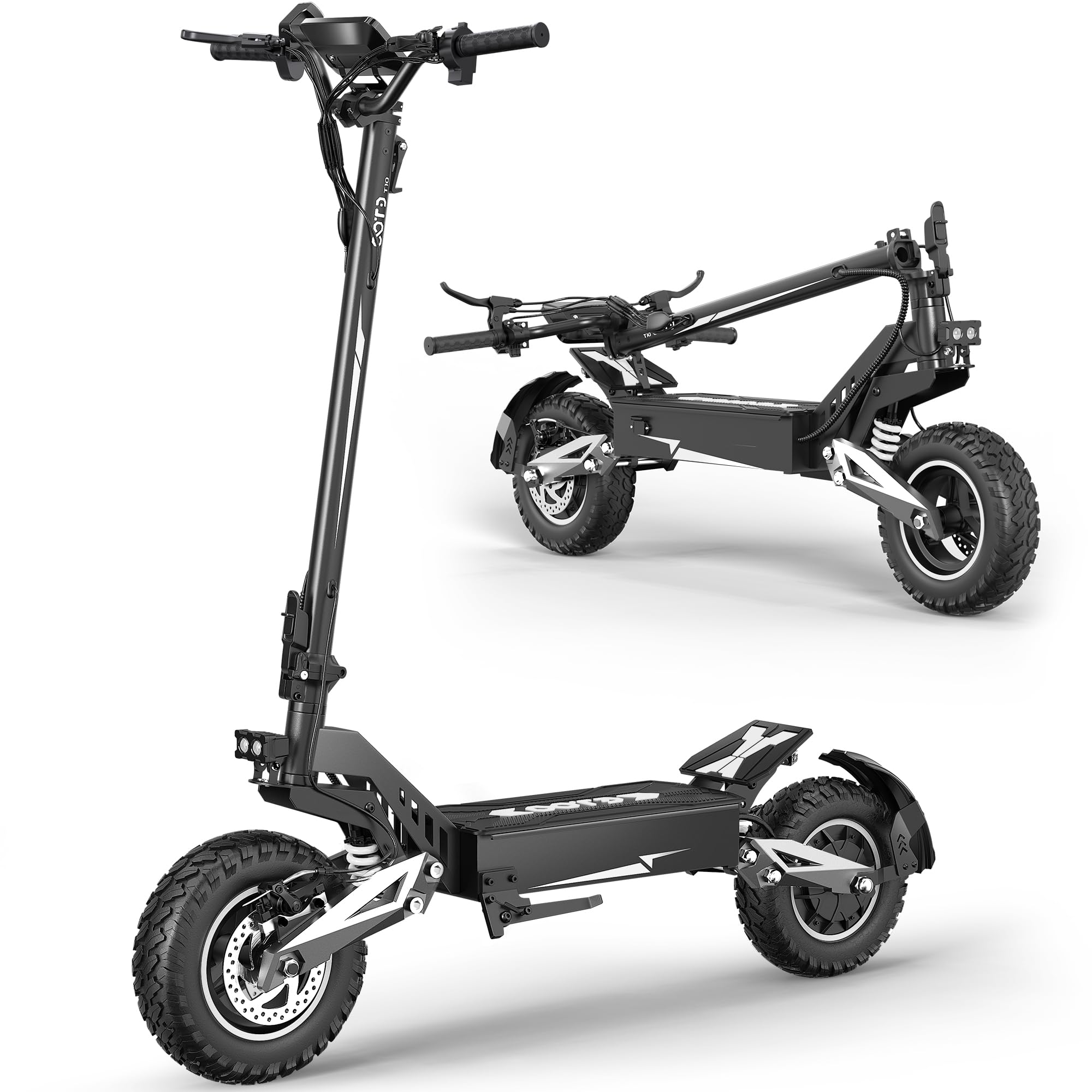 T10 Electric Scooter for Adults, 11" All-Terrain Tire Up to 46 Miles Range