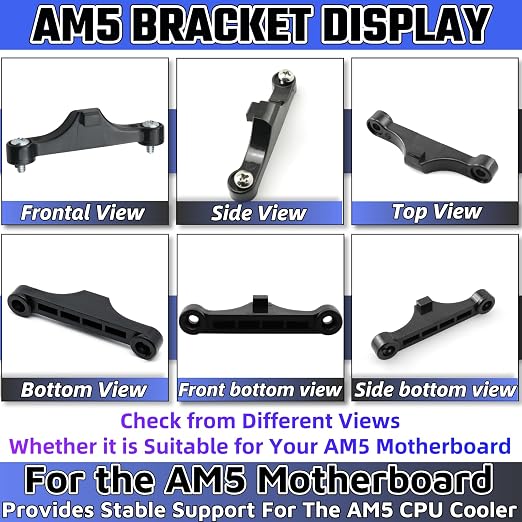 Bracket AM5 para CPU con 4 piezas, soporte de enfriador para AMD AM5/AM4 miniatura 4