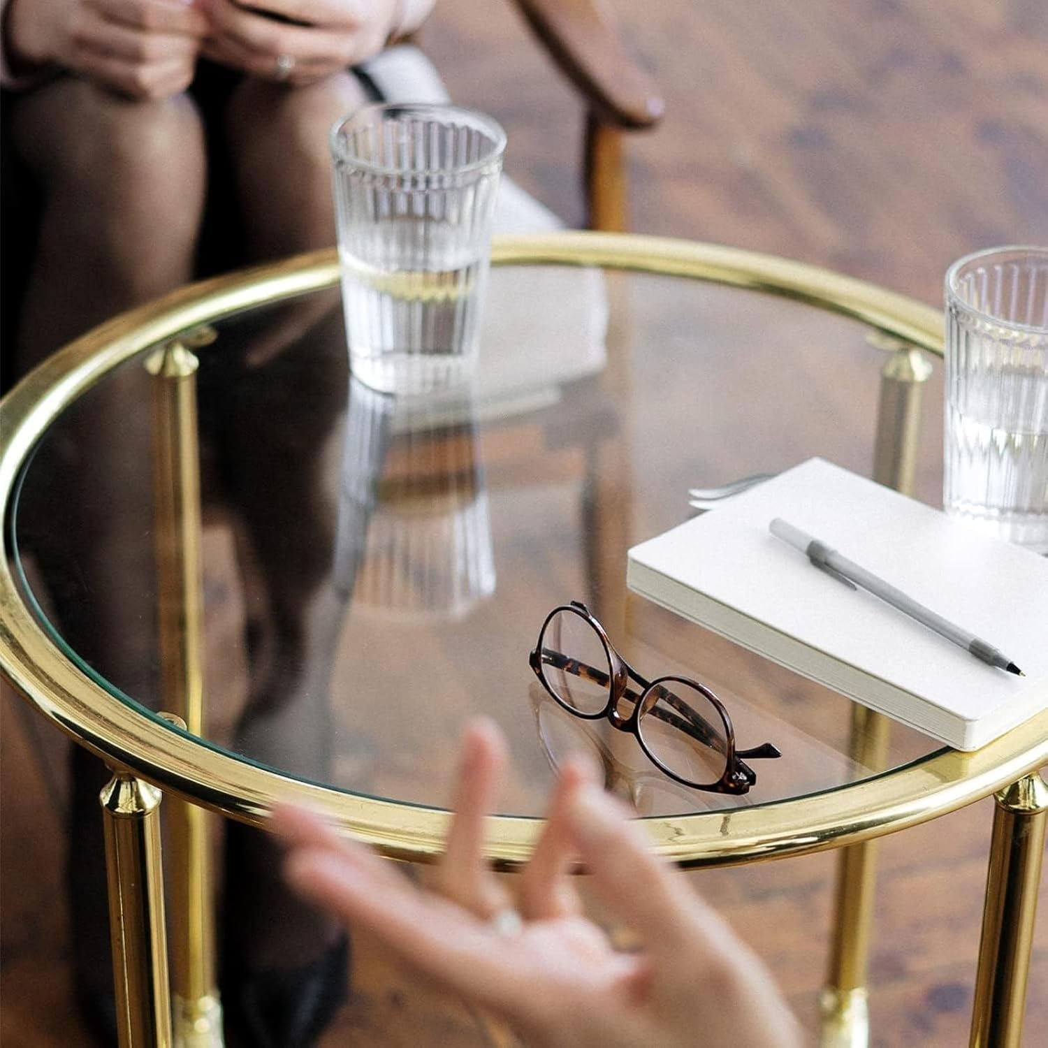 Glass Table Top,Round Patio Glass Table Top,Round Tempered Glass Table Top,Glass Table,Perfect Circle,Thick Tempered Bevel,Rotundity,Bevel Premium Round Circular Plate Glass(38CM(15IN))