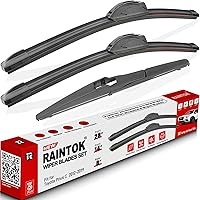 Vista 33 de Juego de limpiaparabrisas de 24" 17" 10" de repuesto para Dodge Caliber 2007 2008 2009 2010 2011 2012, limpiaparabrisas delantero y trasero