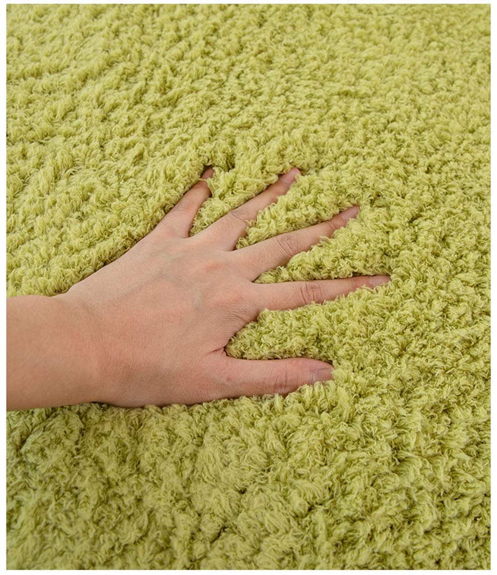 Kudłate Super Okrągłe Dywany 4 cm Grubość włosia Puszysty Pluszowy Duży Dywan do Salonu, Sypialni Wystrój (160 cm Średnica, Trawiasta Zieleń)