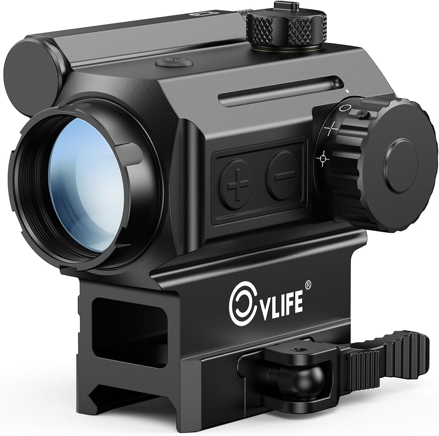 CVLIFE 1X25mm Auto-Brightness Red/Green Dot Sight, Multi-Reticle Motion Awake Quick Detach Scope, 6 MOA Dot & 43 MOA Circle with Flip Up Covers Optics for Picatinny, IPX7 Waterproof & Fogproof