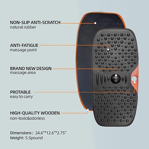 Miniatura 5 de Escritorio de pie Antifatiga Tabla de equilibrio estera de escritorio de pie Tabla oscilante Tabla basculante Alfombrilla cómoda para oficina