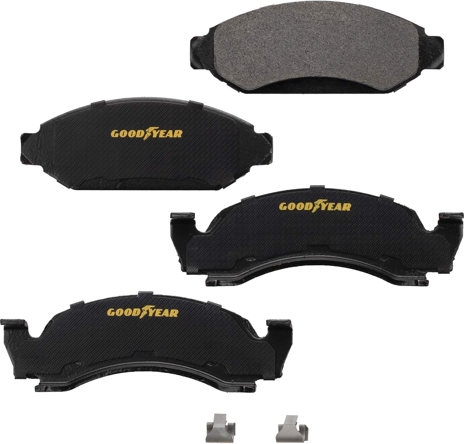 Goodyear Brakes GYD52 | Carbon-Ceramic Front Brake Pads fit Buick Apollo 75-73, Centurion 73-71, Century 77-73, Commercial Chassis 96-91, Electra 84-70, Estate Wagon & More - See Applications Below